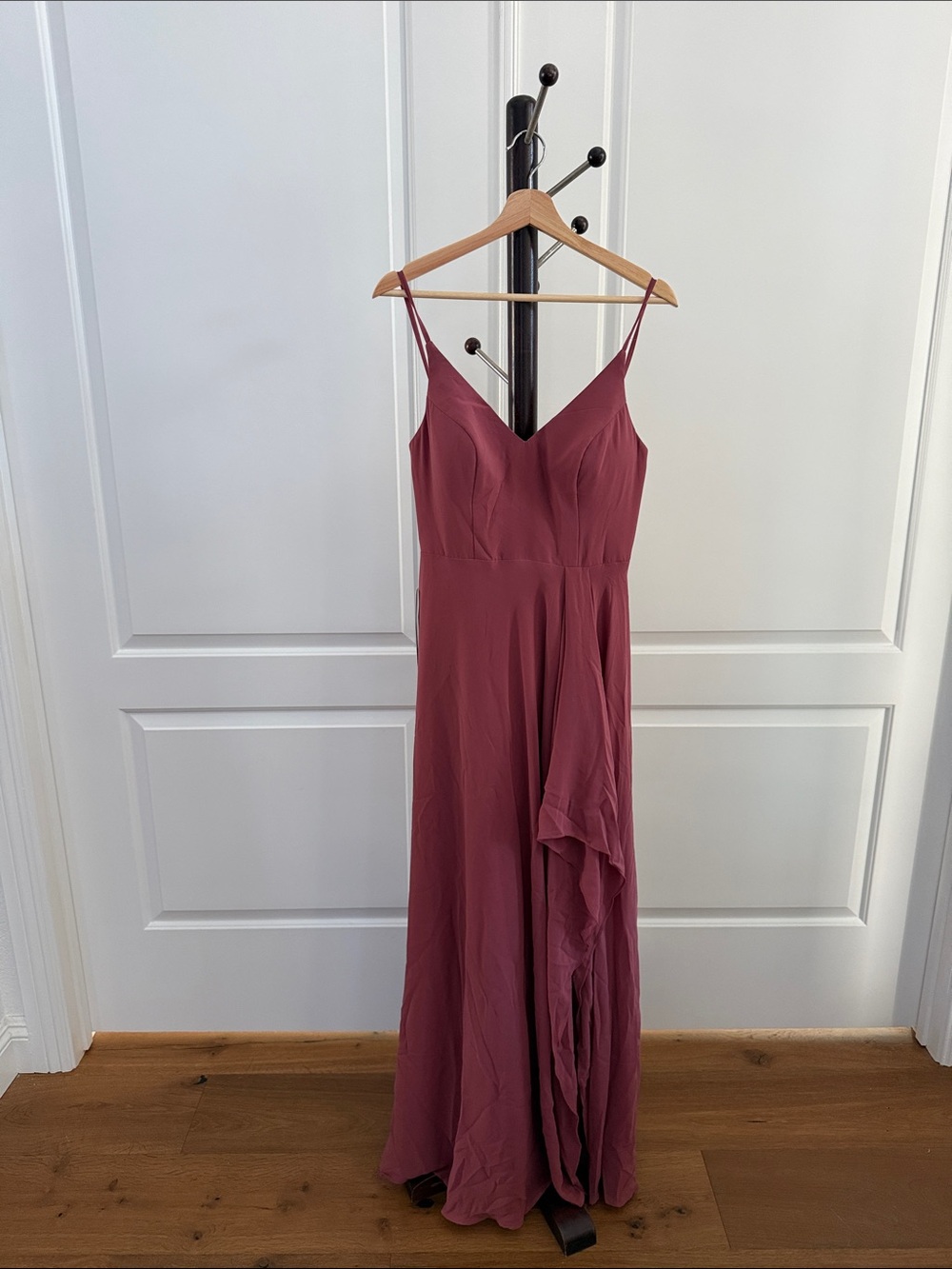 Azazi Collette Desert Rose Slip Maxi Dress with Spaghetti Straps